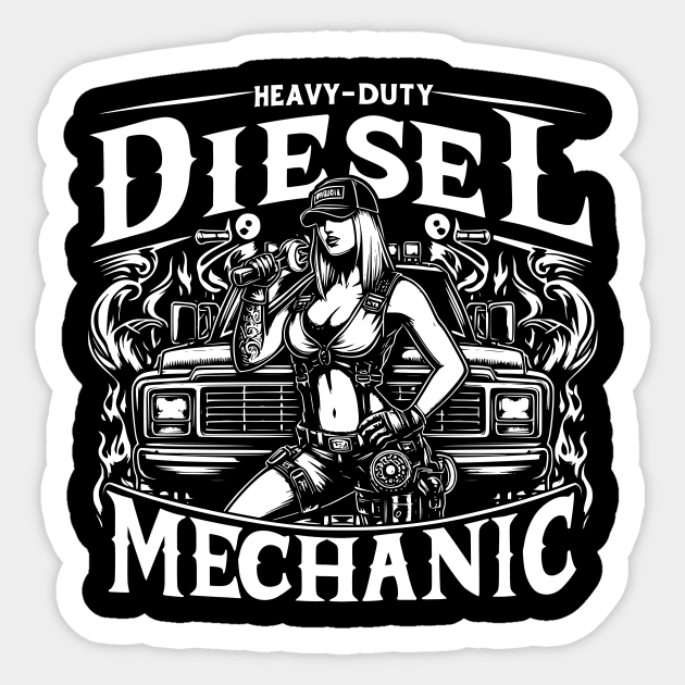 Heavy Duty Diesel Mechanic Sticker by Styloutfit